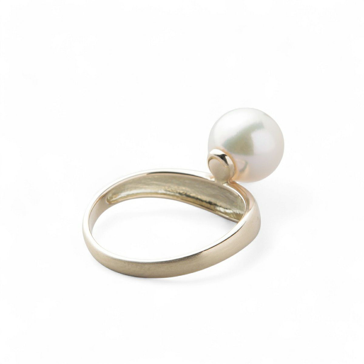 Supple あこや真珠 リング8.5-9.0mm K10YG ツヤケシ