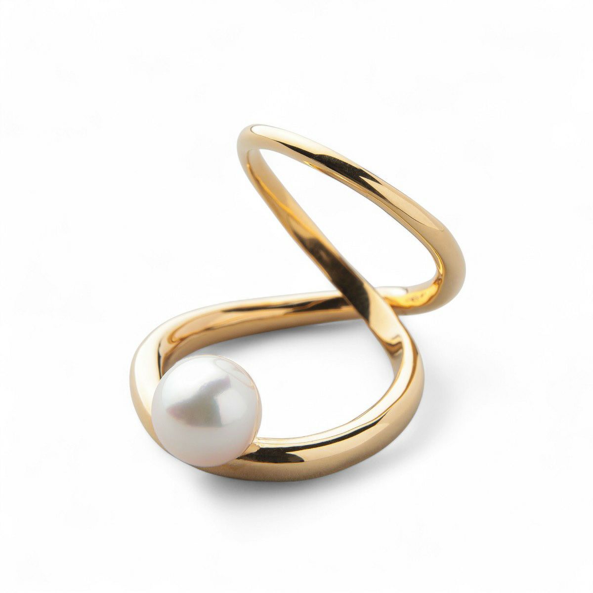 Supple あこや真珠 ダブルリング　8.5-9.0mm SV925 GP