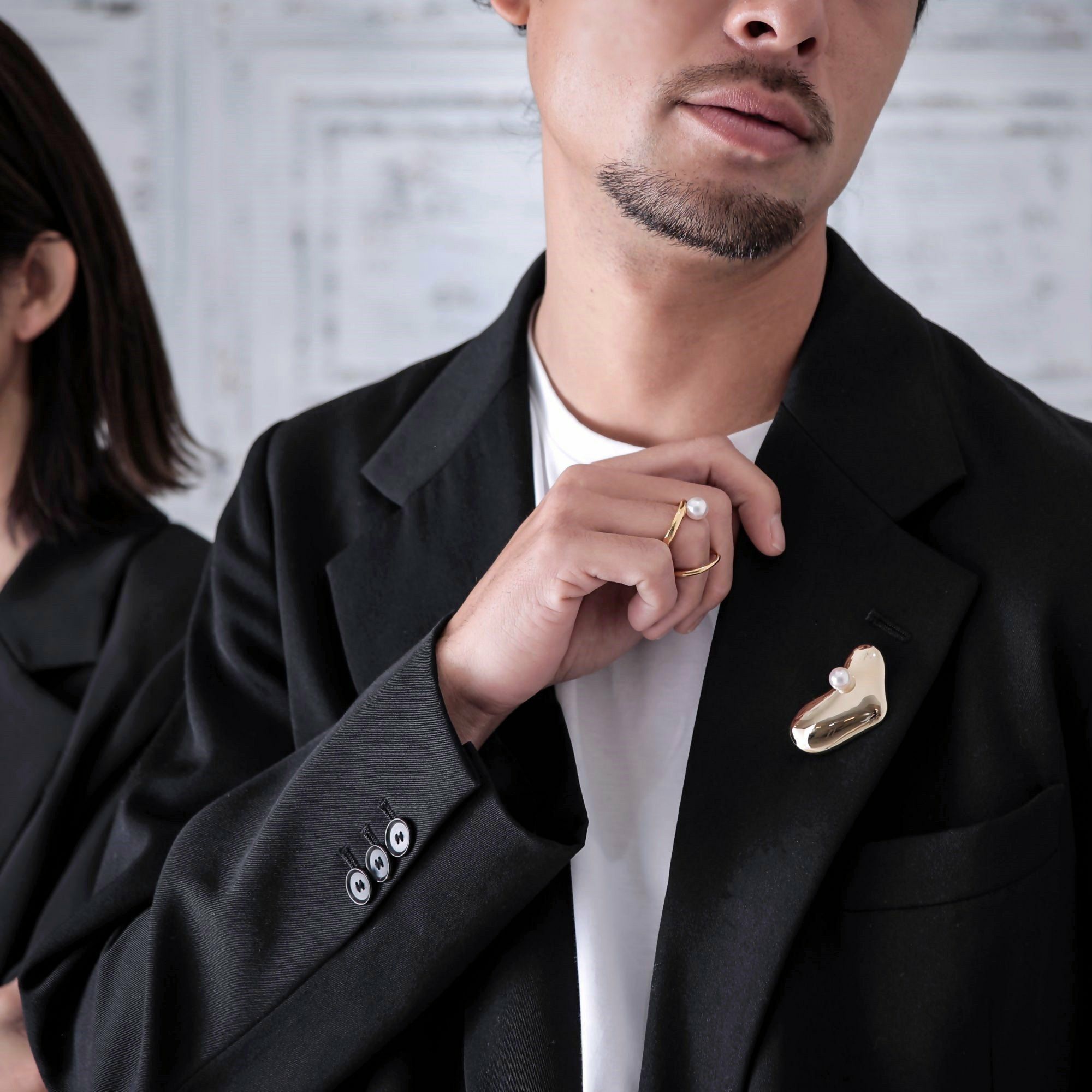 Supple あこや真珠 ダブルリング 8.5-9.0mm SV925 GP | あこや真珠リング