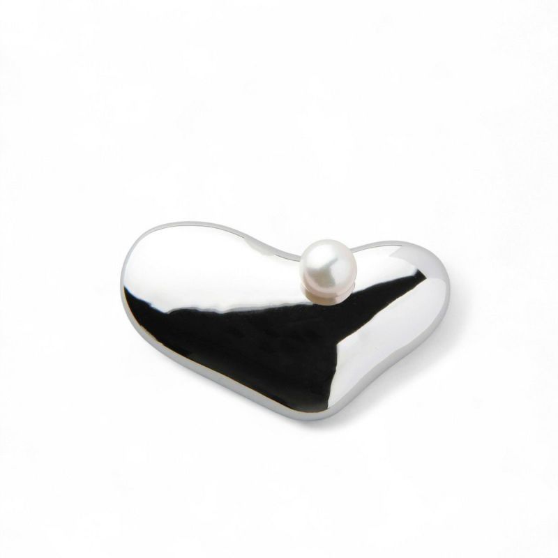 Supple あこや真珠 ハートブローチ　8.5-9.0mm SV925