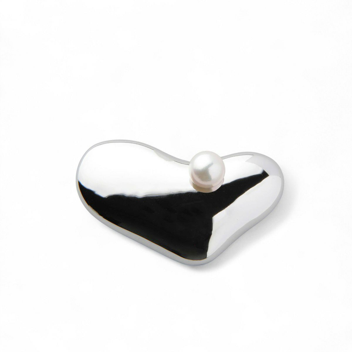 Supple あこや真珠 ハートブローチ　8.5-9.0mm SV925