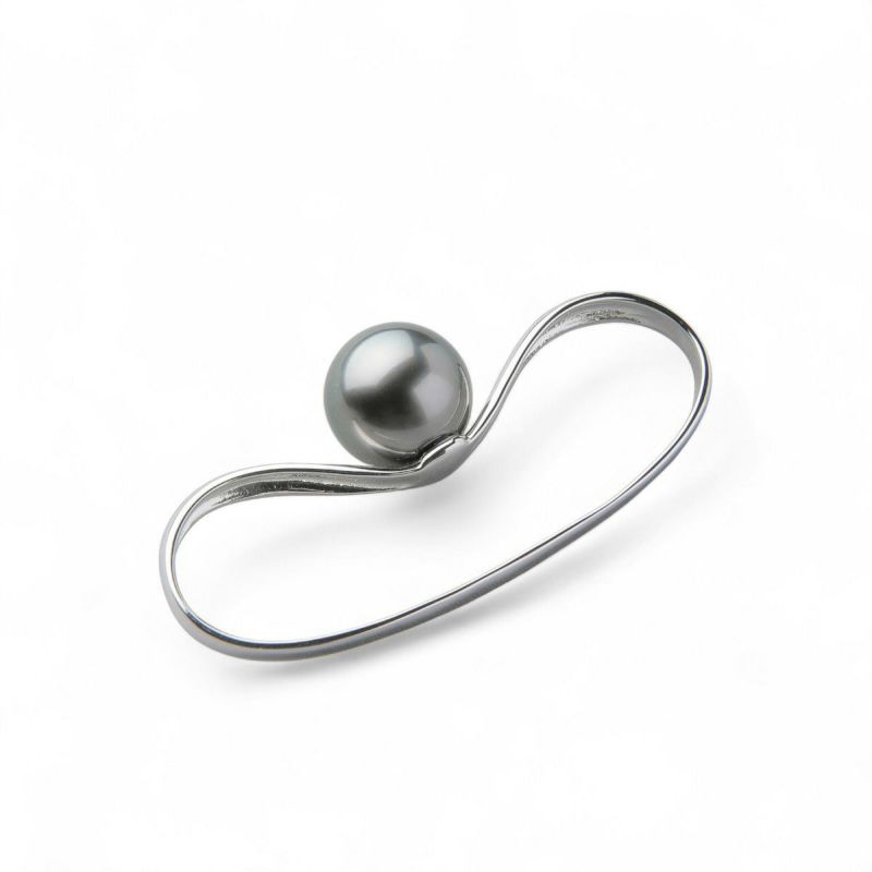 Supple タヒチ黒蝶真珠 イヤーカフ　9mmUP SV925