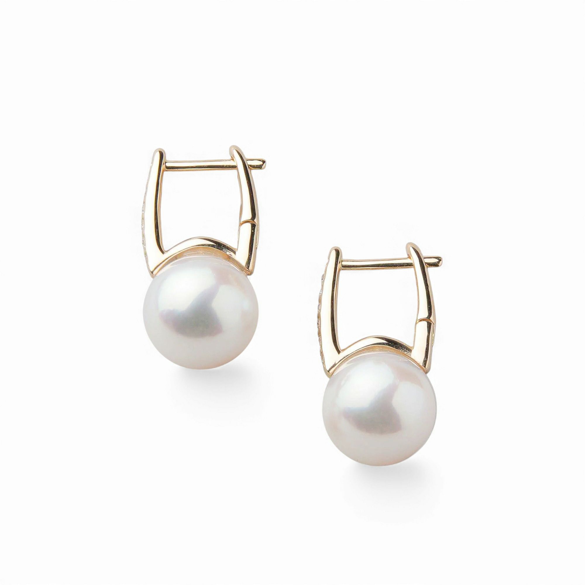 LUXE あこや真珠 ピアス8.5-9.0mm K18YG