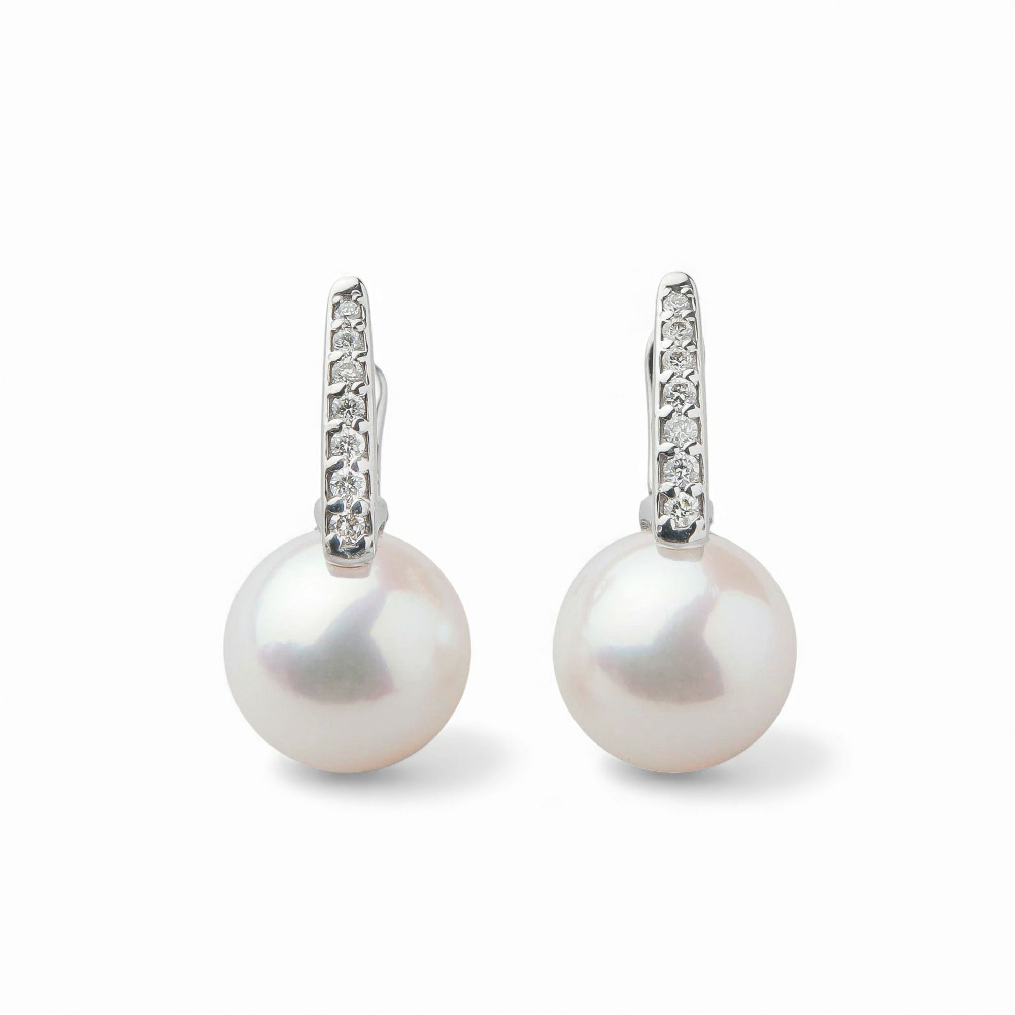  LUXE あこや真珠 ピアス8.5-9.0mm K18WG