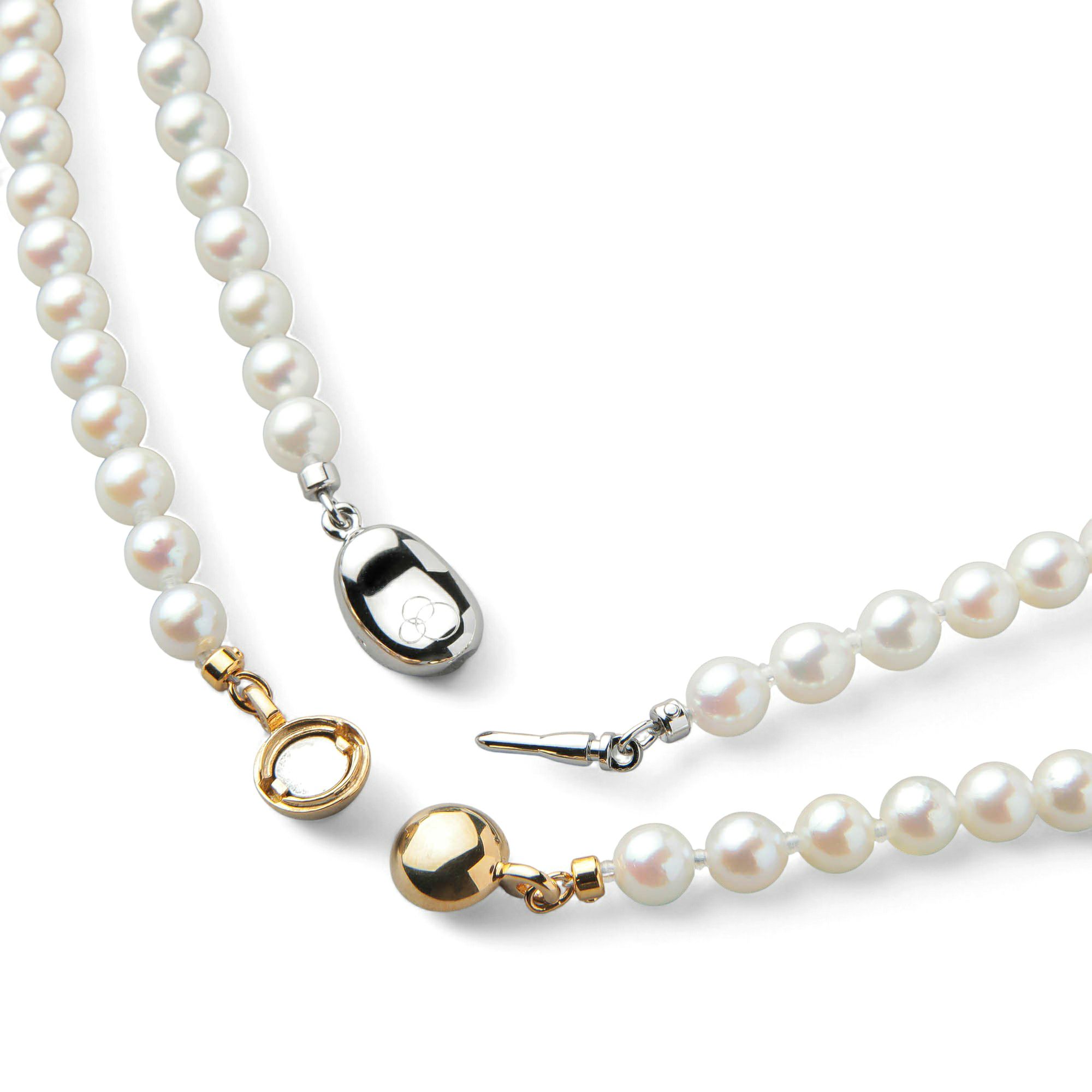 無調色 あこや真珠 ネックレス5.0-5.5mm