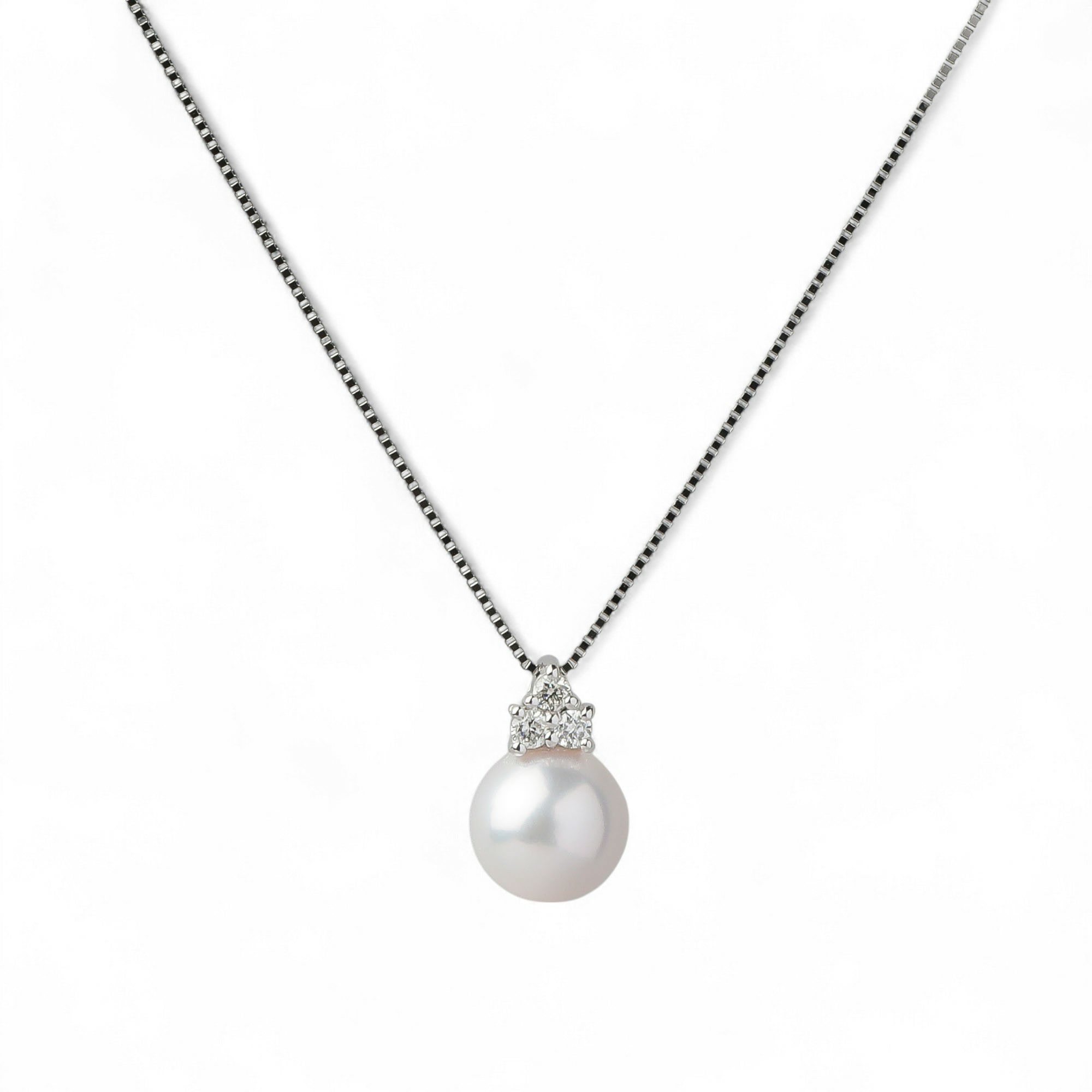 オーロラ花珠真珠 ペンダント7.5-8.0mm PT900/850 -Premium-