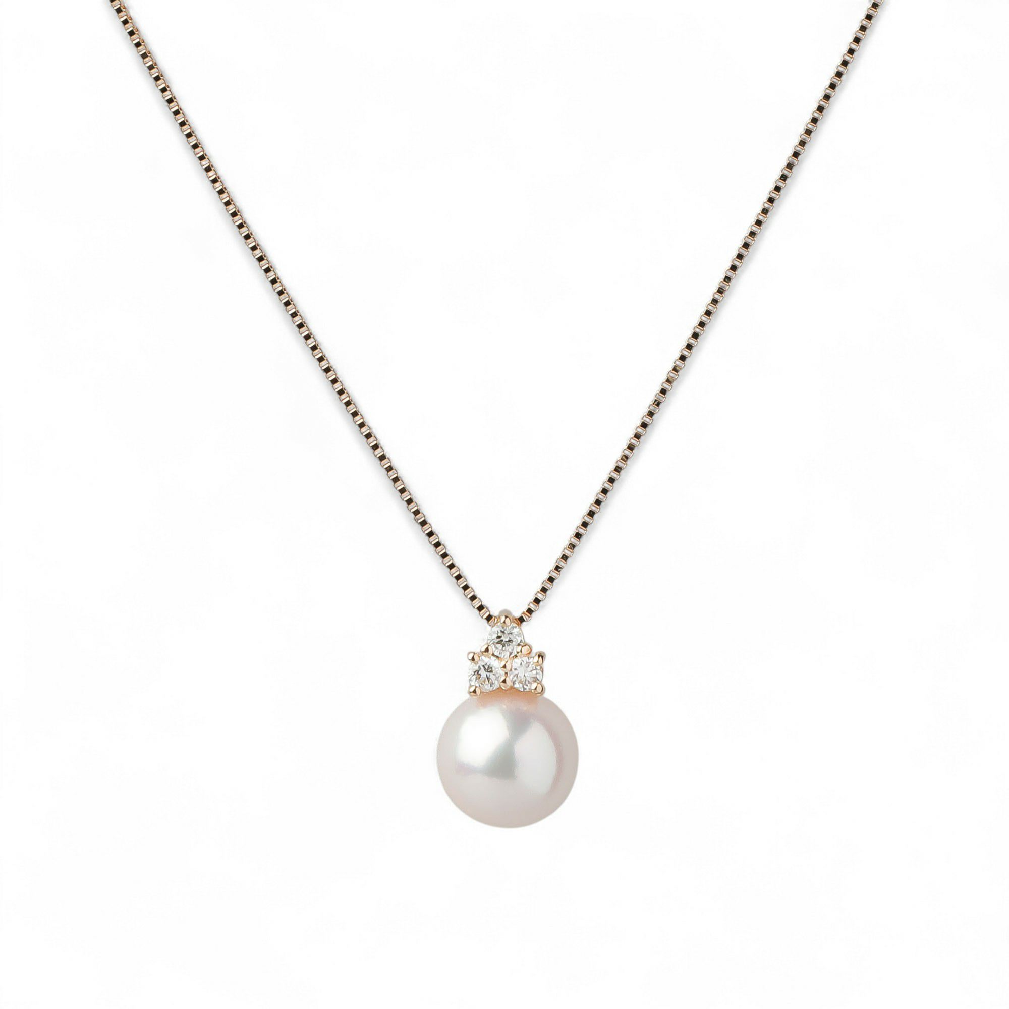 オーロラ花珠真珠 ペンダント7.5-8.0mm K18YG -Premium- | 花珠真珠  