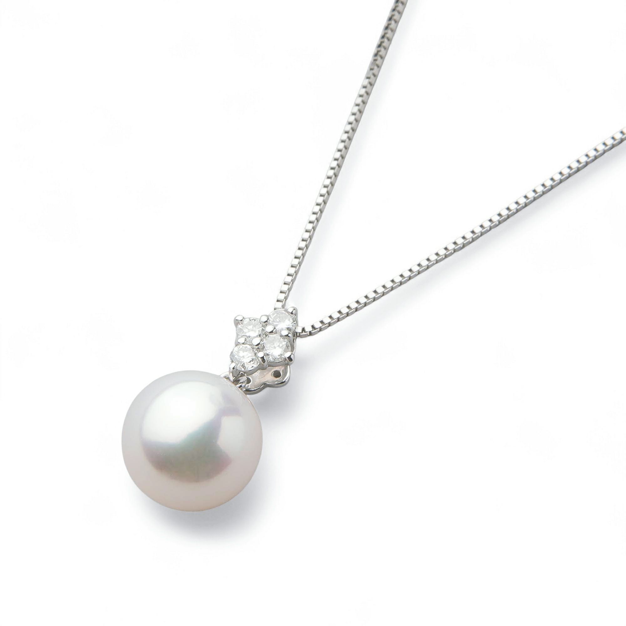  オーロラ花珠真珠 ペンダント8.0-8.5mm PT900/850 -Premium-