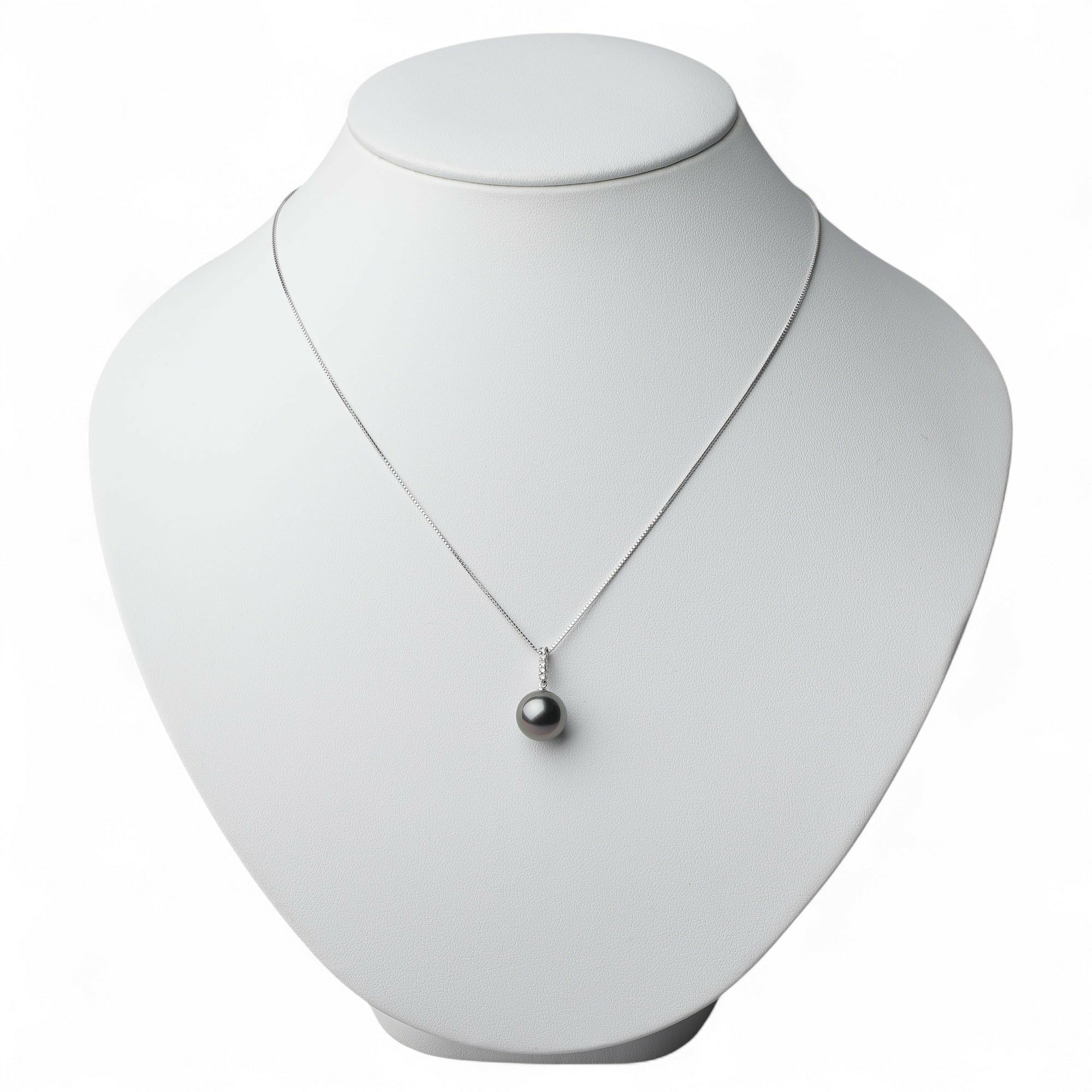 Tahitian+ タヒチ黒蝶真珠 ペンダント　11mm K18WG