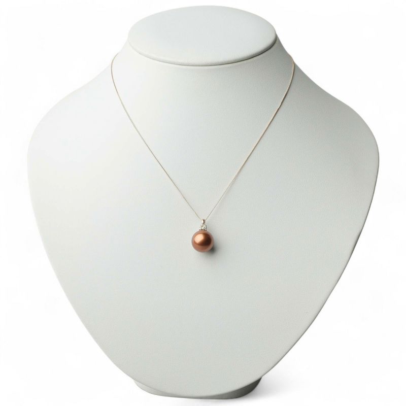 Chocolat タヒチ黒蝶真珠 ペンダントトップ　12mmUP K18YG