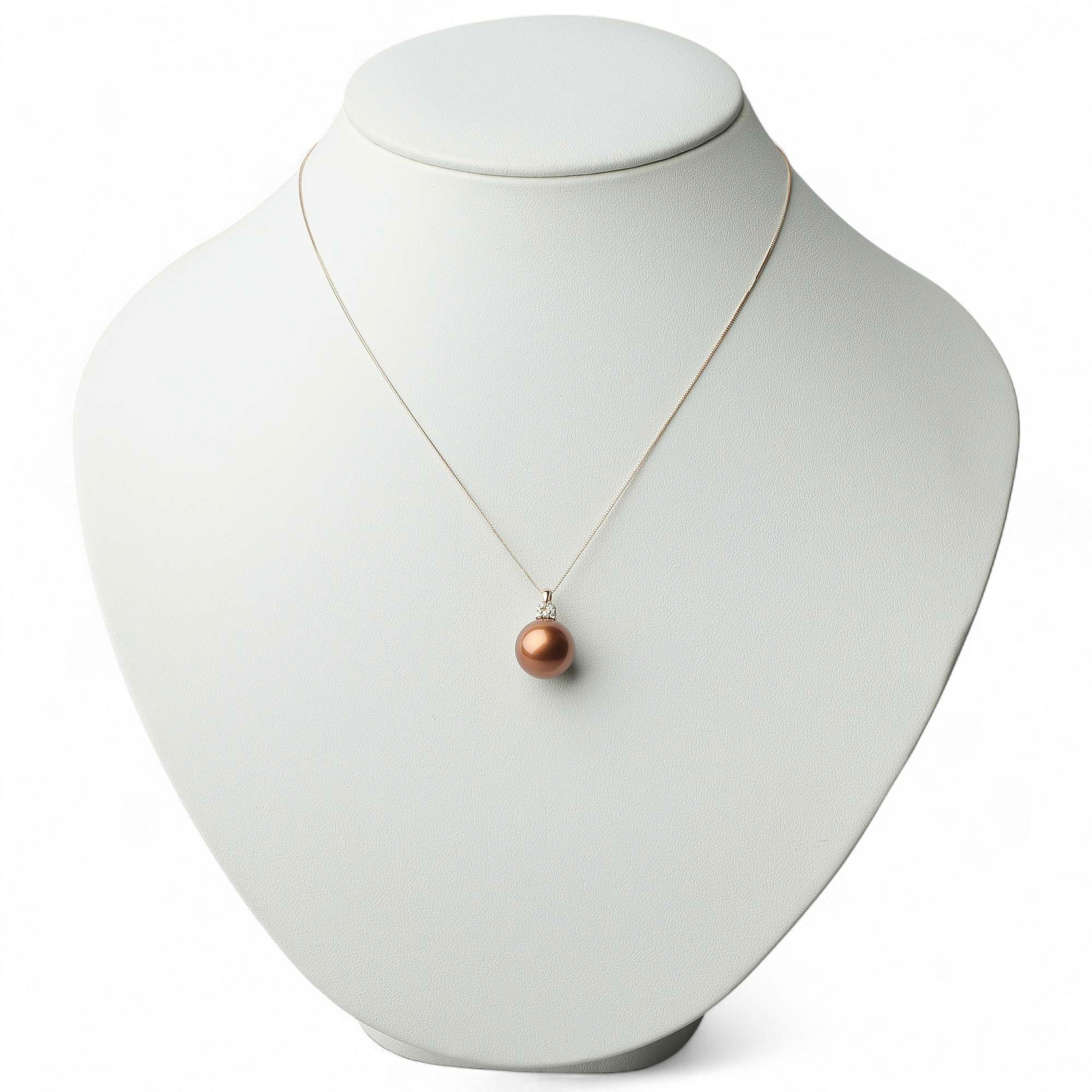 Chocolat タヒチ黒蝶真珠 ペンダントトップ　12mmUP K18YG