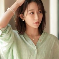 new❣️ 南洋真珠白蝶貝イエローパール大玉ロングピアス　Q12 new❣️ 南洋真珠白蝶貝イエローパール大玉ロングピアス Q12