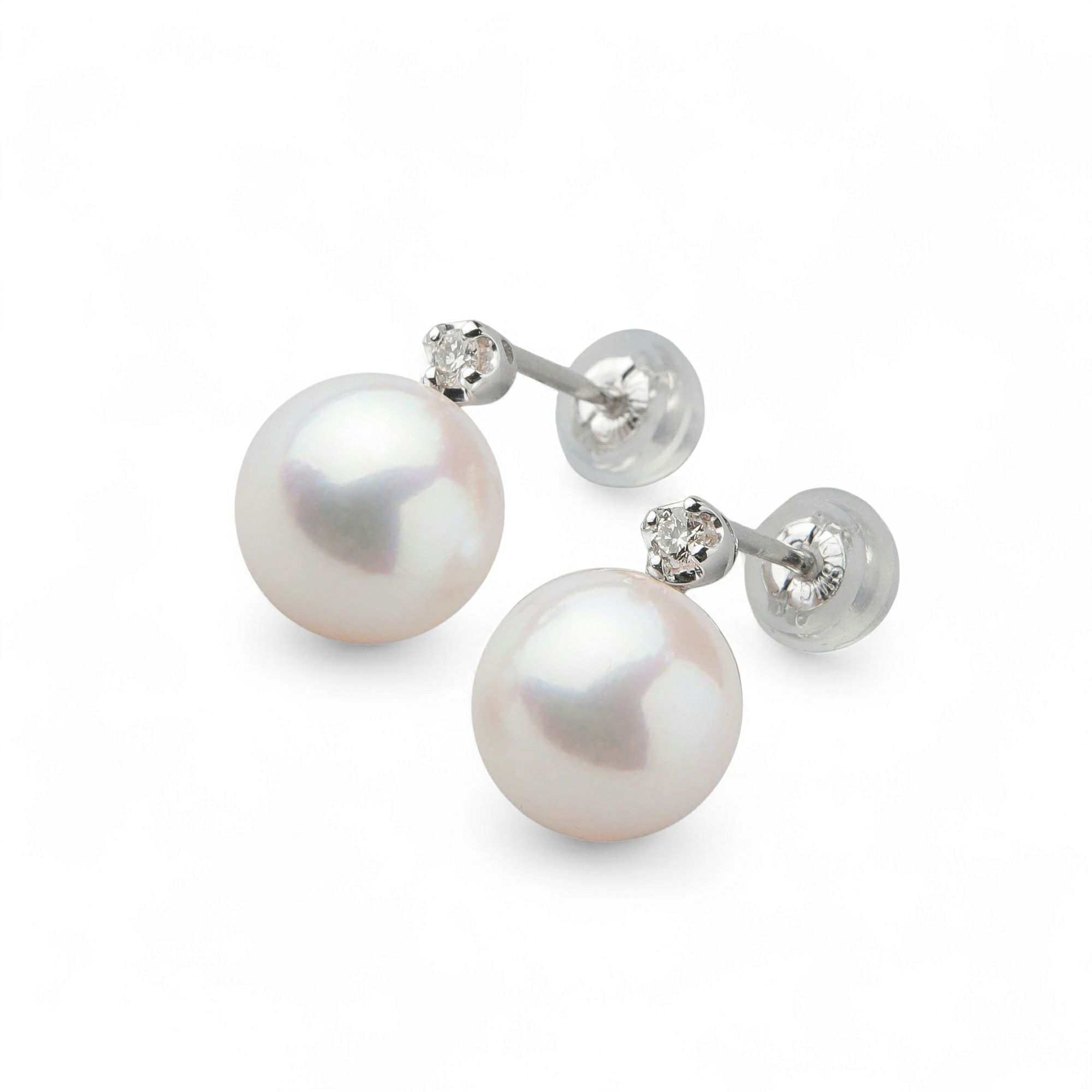 あこや真珠 ピアス8.5-9.0mm K18YG/K18WG