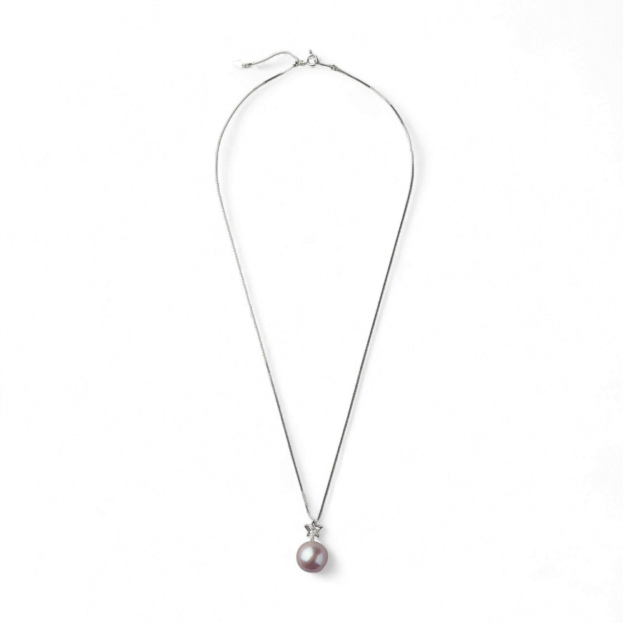 Mauvette 淡水真珠 ペンダント12mmUP K18WG 星