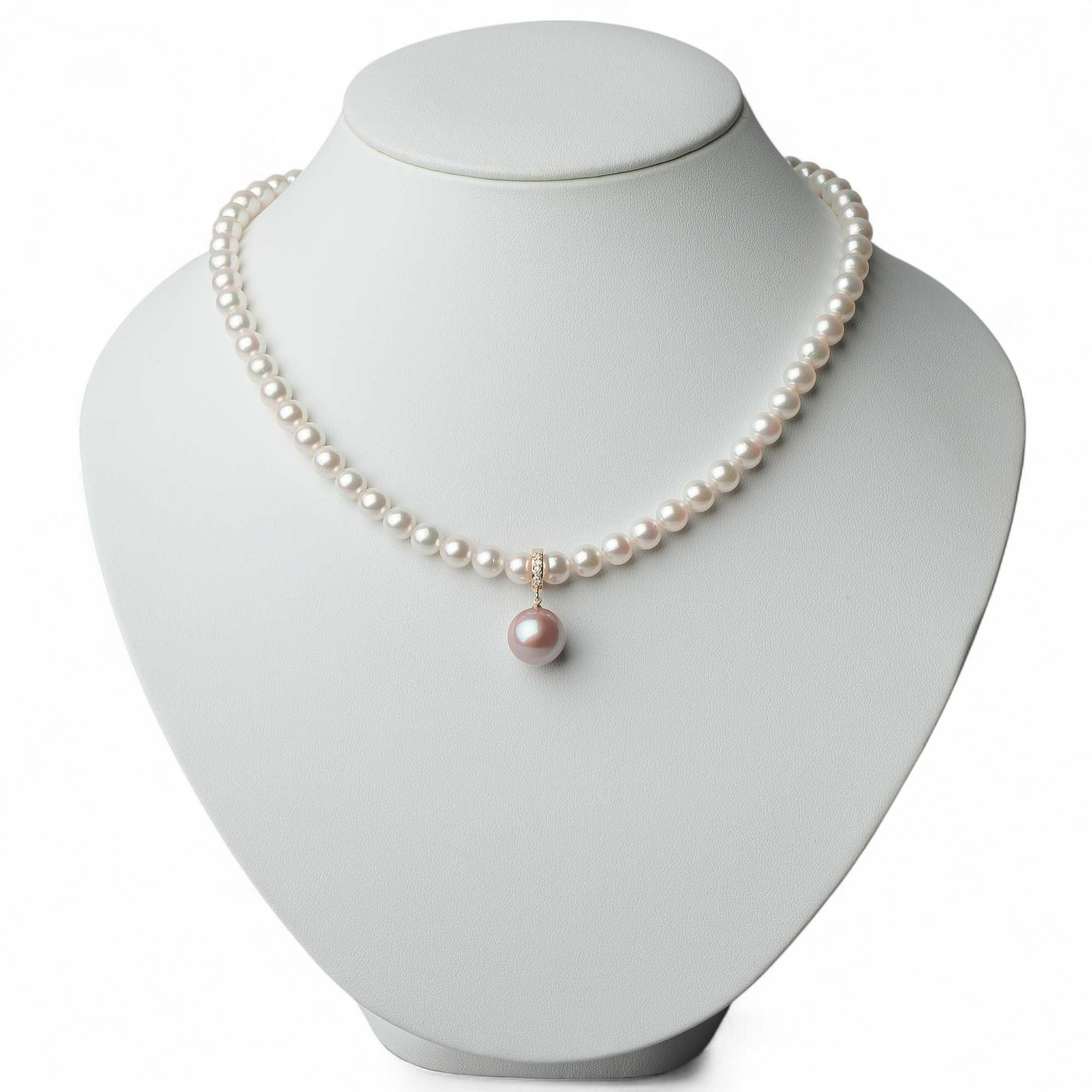 Mauvette 淡水真珠 クリッカー/ペンダントトップ 12mmUP K18YG