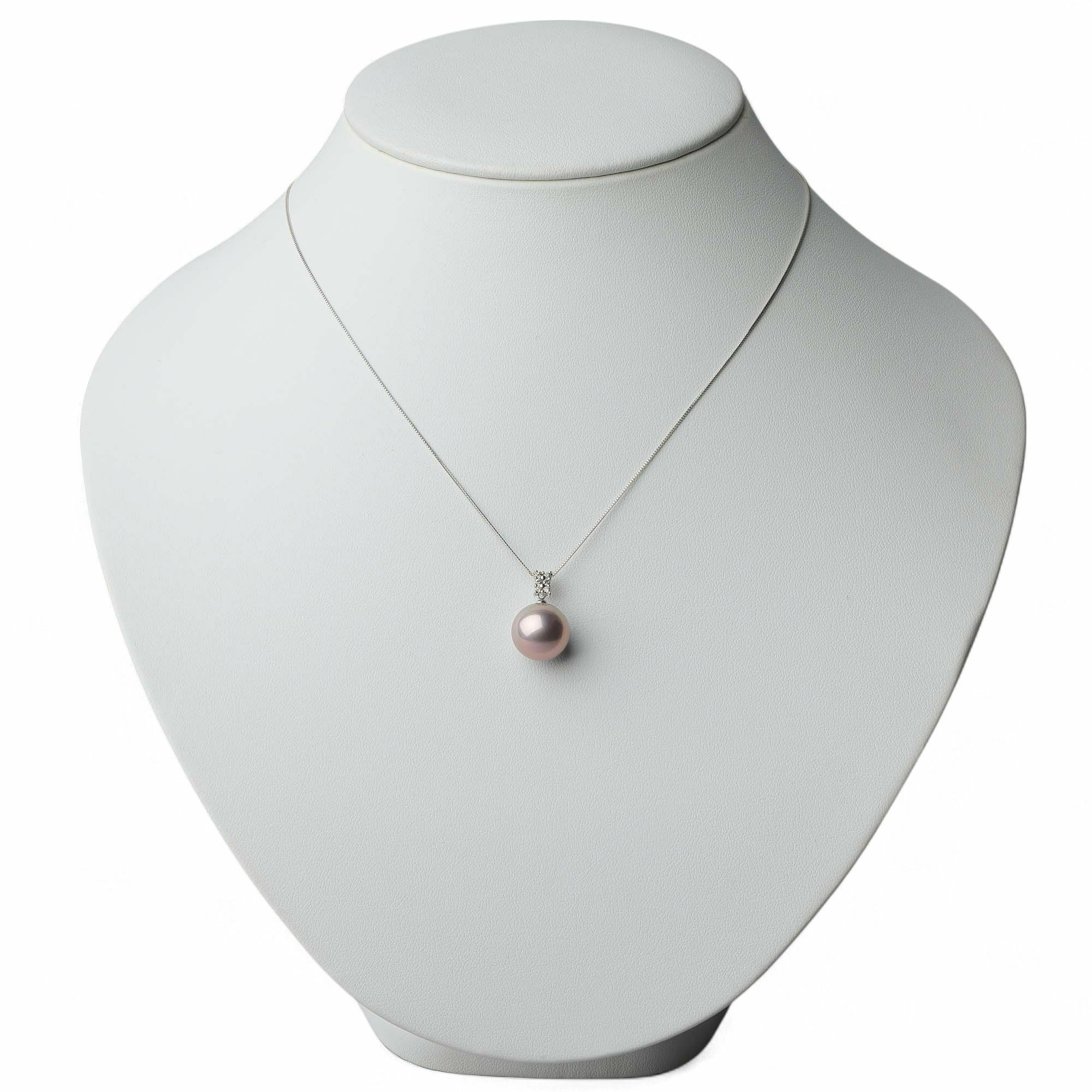 Mauvette 淡水真珠 ペンダントトップ 11mm K18WG スクエア