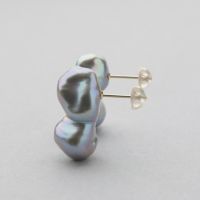 347 A++【池蝶真珠　ピアス】淡水真珠　K18YG バロック　本真珠 美品・新品 池蝶真珠 淡水真珠 6-7mm K14WG 本真珠 パールピアス