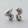 Unique fun! 淡水ケシ真珠 ピアス　11-13mm K18YG バロック