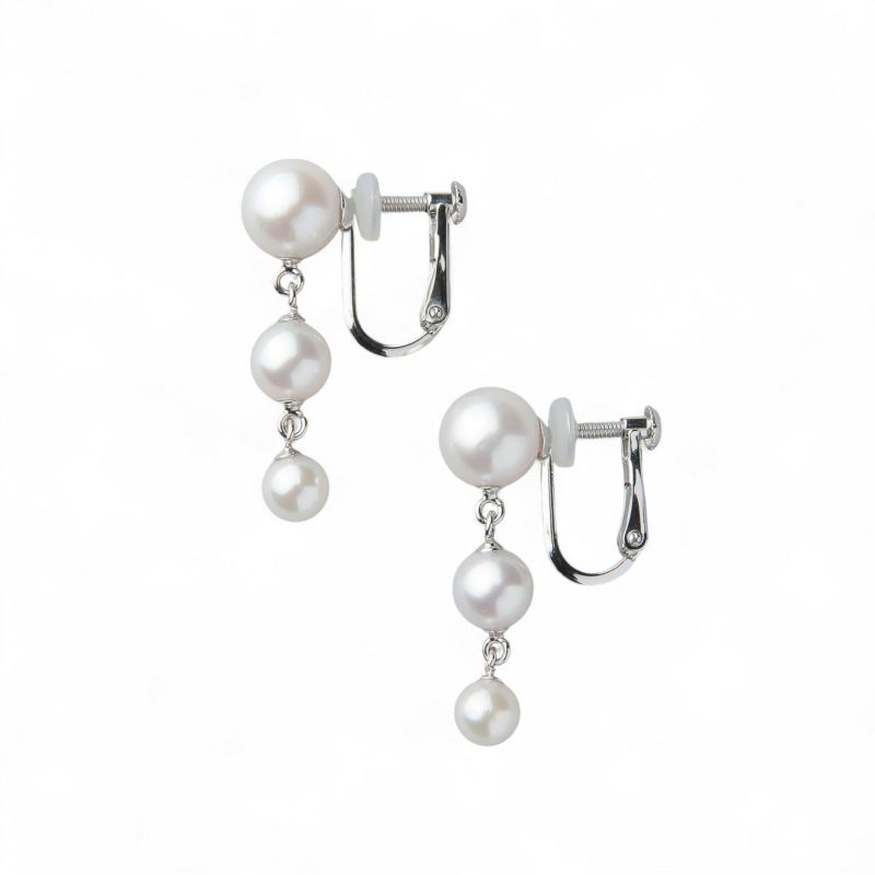 Carina あこや真珠 イヤリング　4.5-7.5mm K18YG/K14WG