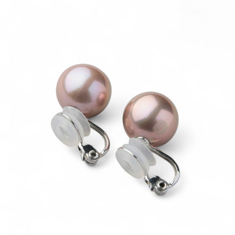 plumberry 淡水真珠 イヤリング　14mmUP K14WG