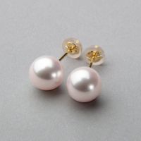 LUXE あこや真珠 ピアス8.5-9.0mm K18YG/PT900