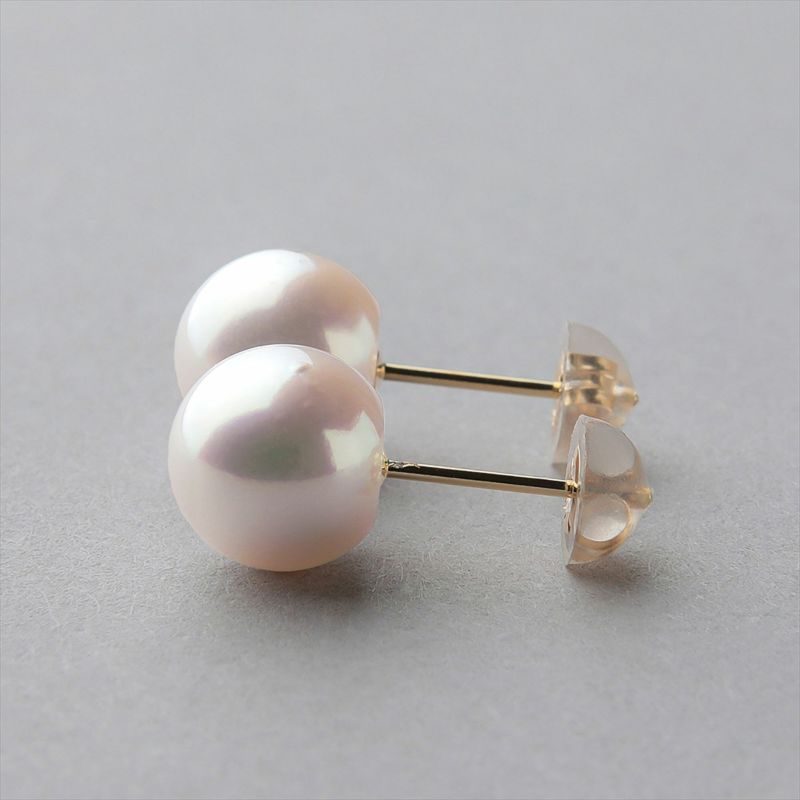 LUXE あこや真珠 ピアス8.5-9.0mm K18YG/PT900