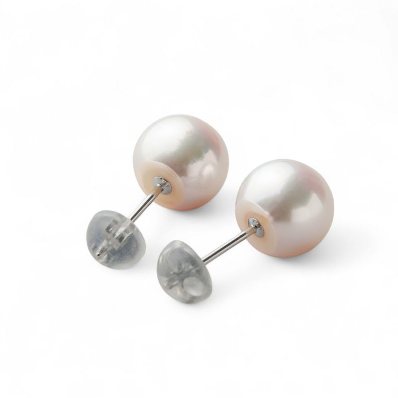 LUXE あこや真珠 ピアス8.5-9.0mm K18YG/PT900