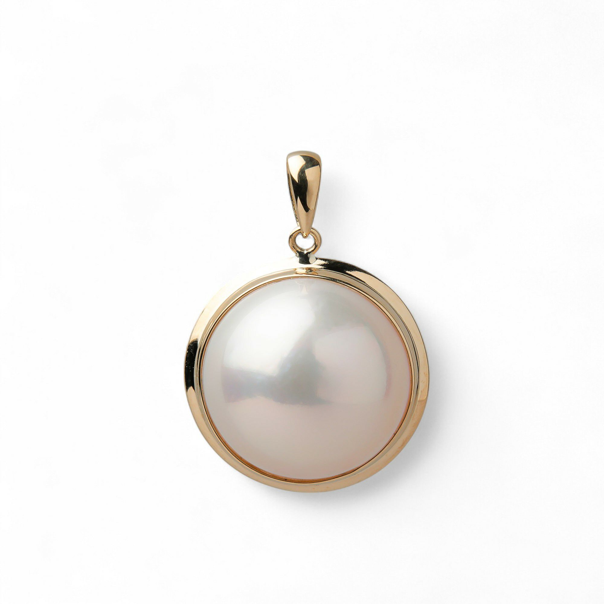 マベ真珠 ペンダントトップ15mmUP K18YG