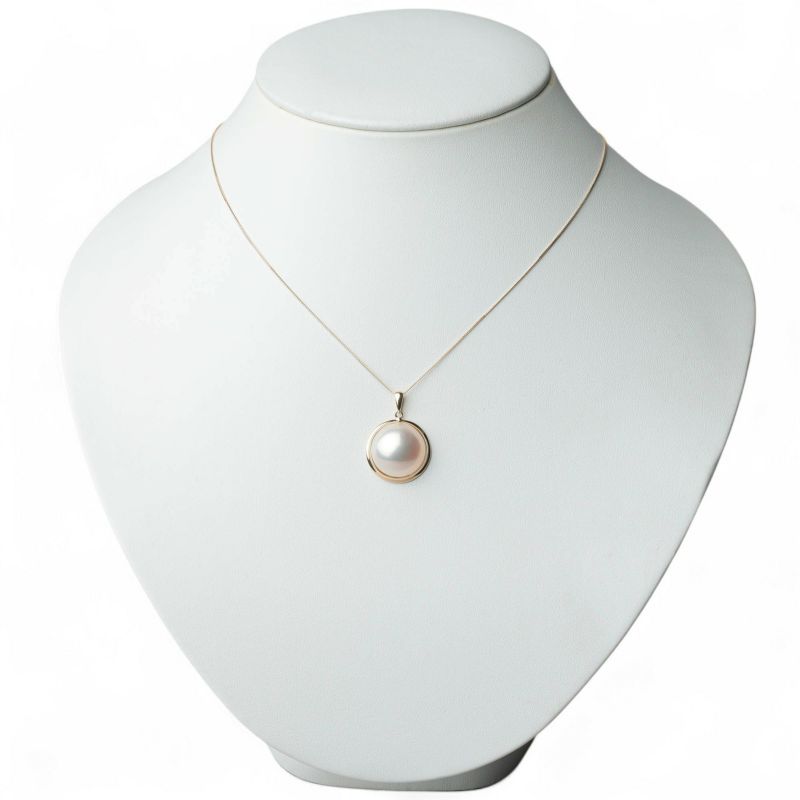 マベ真珠 ペンダントトップ15mmUP K18YG