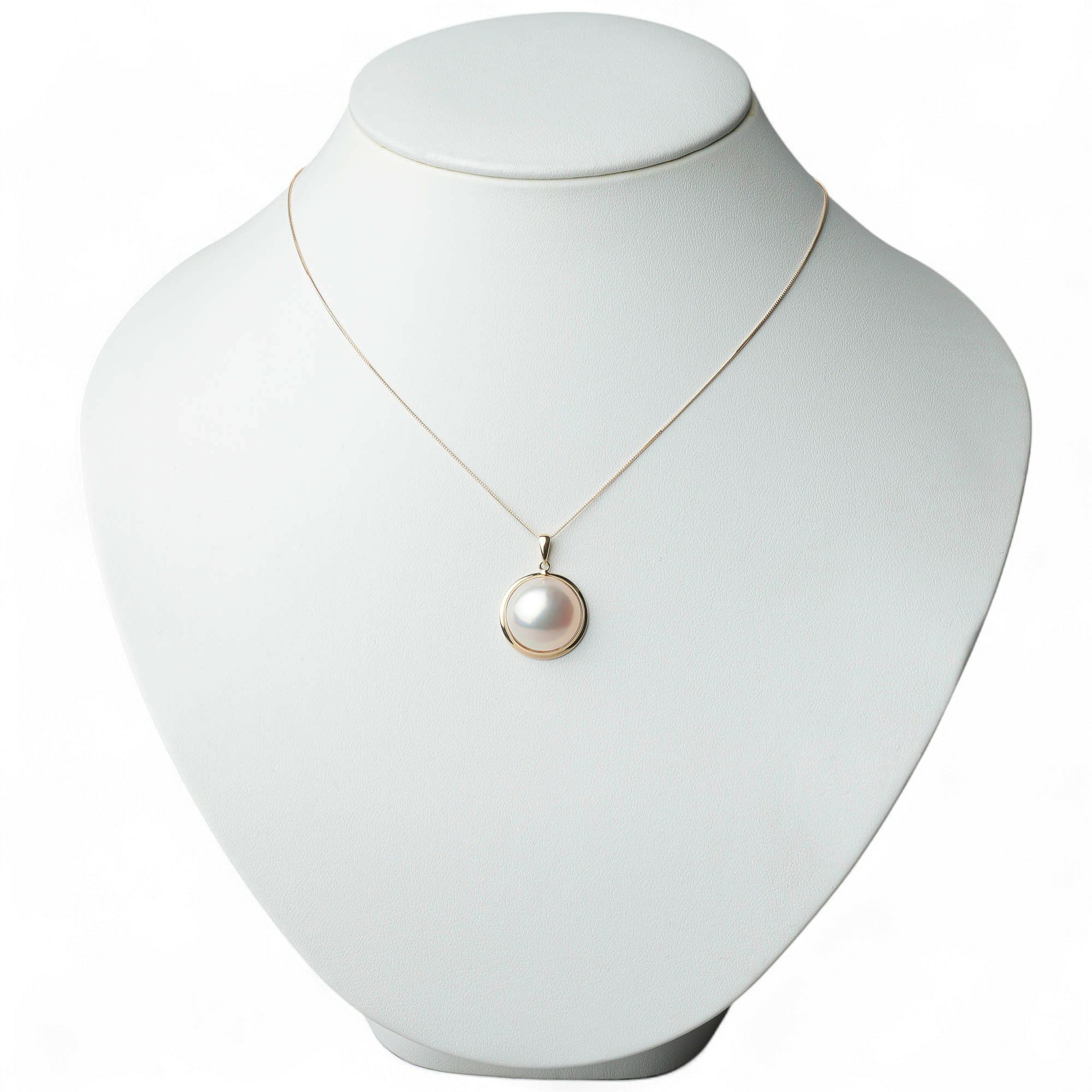 マベ真珠 ペンダントトップ15mmUP K18YG