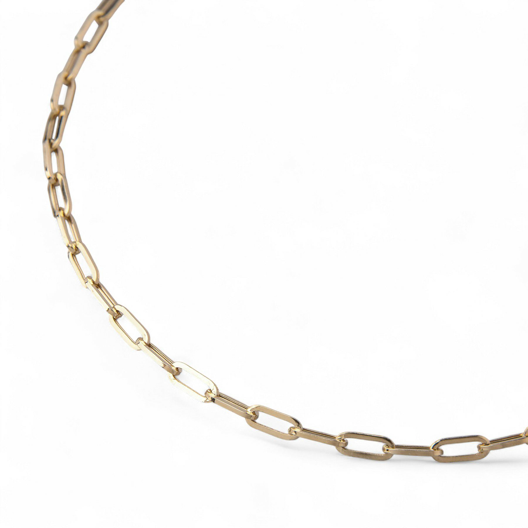  lien ペーパークリップチェーン　40cm/2.7mm K18YG 中空