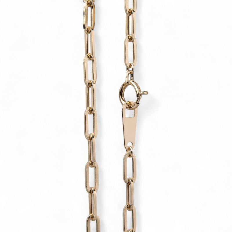  lien ペーパークリップチェーン　40cm/2.7mm K18YG 中空