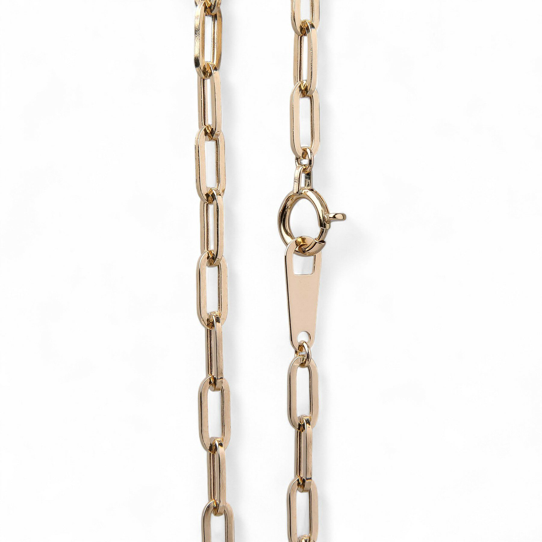  lien ペーパークリップチェーン　40cm/2.7mm K18YG 中空