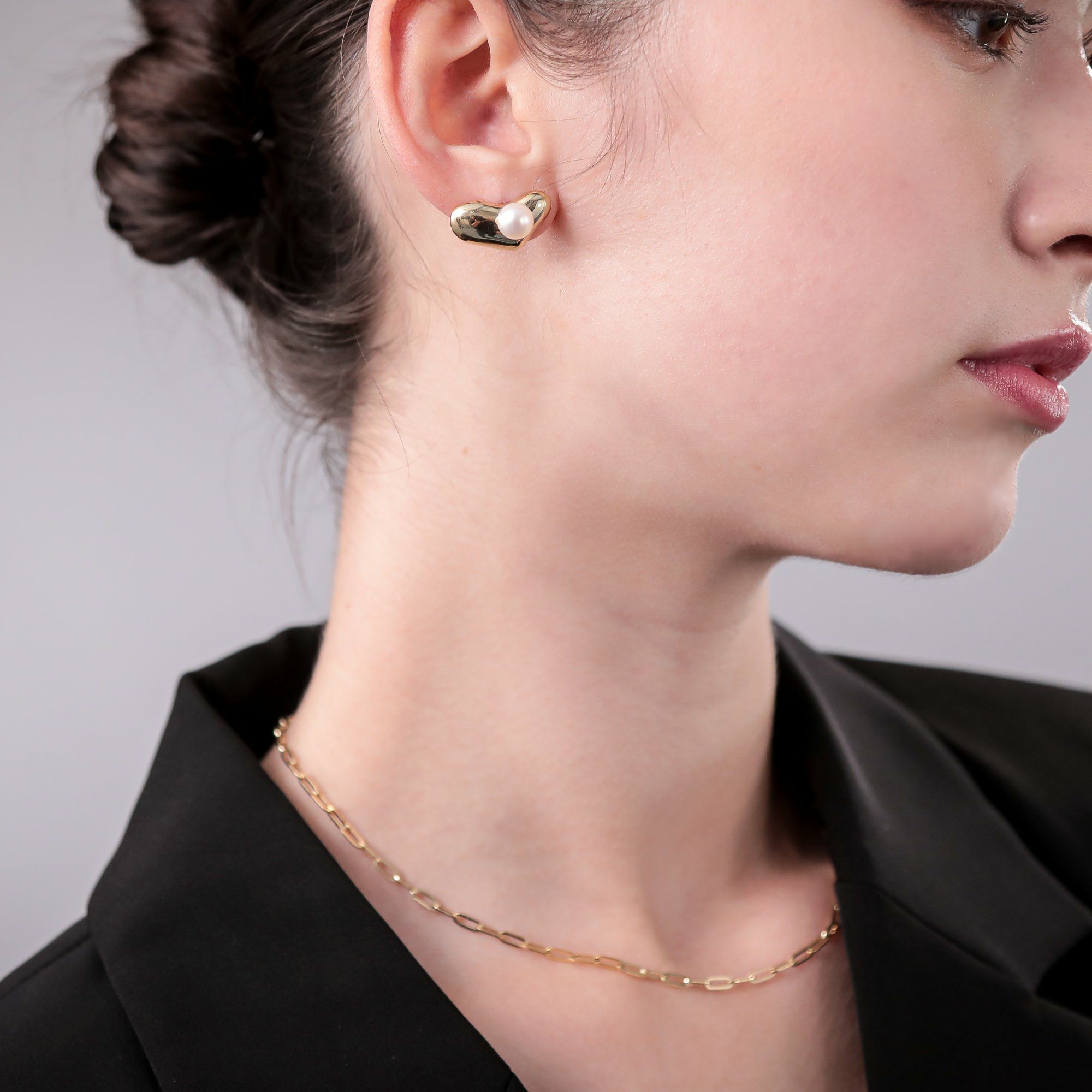  lien ペーパークリップチェーン　40cm/2.7mm K18YG 中空