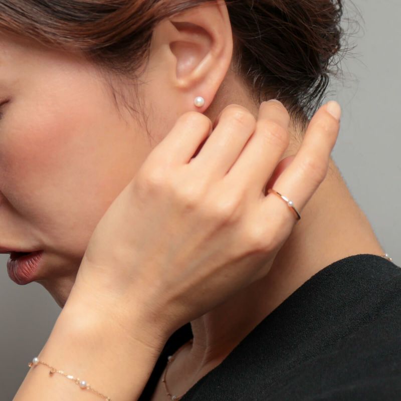 WEB限定】あこや真珠 スタッドピアス 4.5-5.0mm Pt900 | あこや真珠