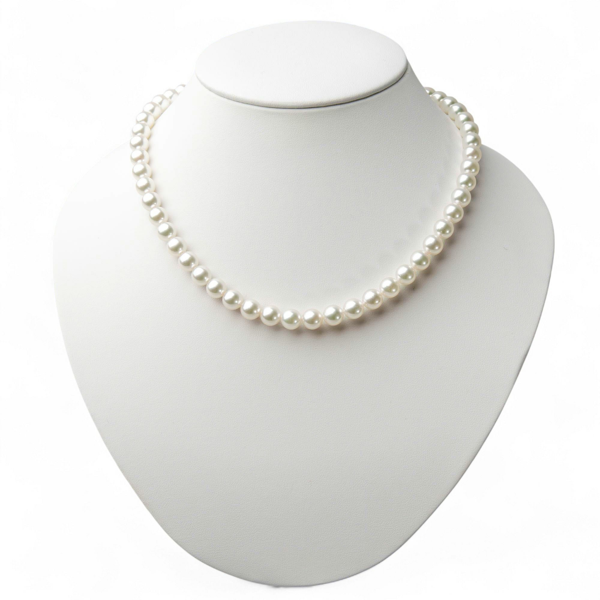 無調色 あこや真珠 ネックレスセット　7.5-8.0mm -準花珠-