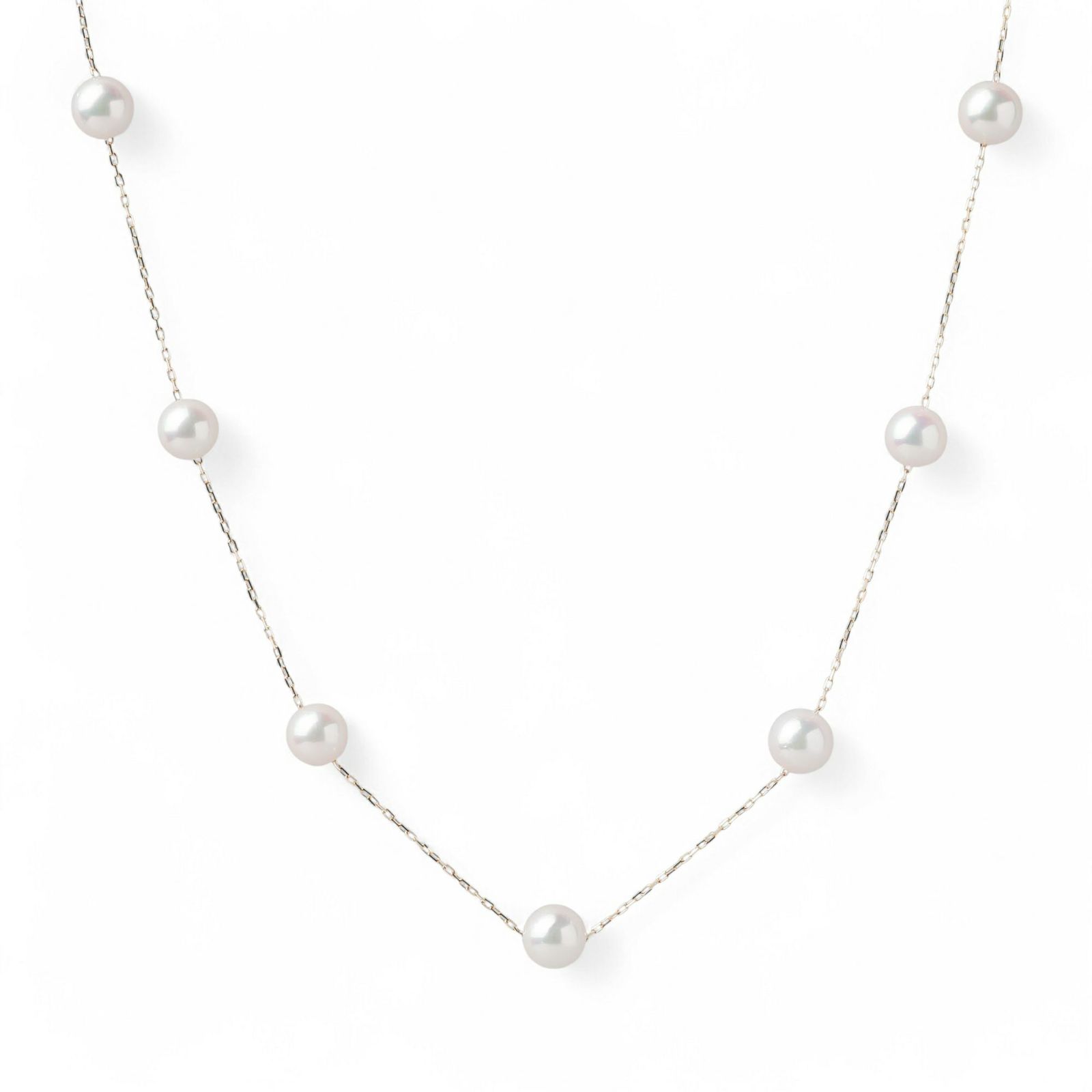 あこや真珠 ステーションペンダント　6.5-7.0mm K18YG