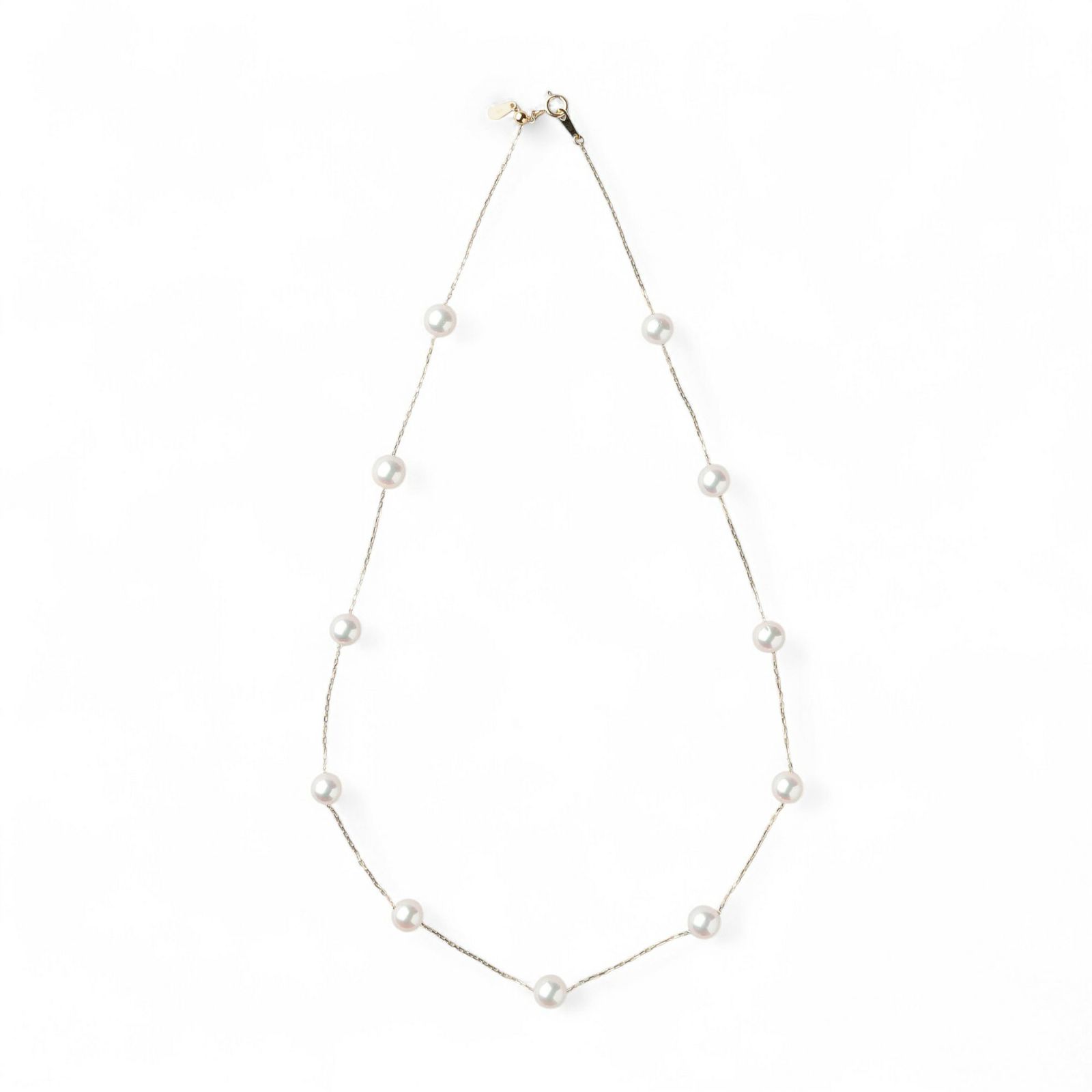 あこや真珠 ステーションペンダント　6.5-7.0mm K18YG