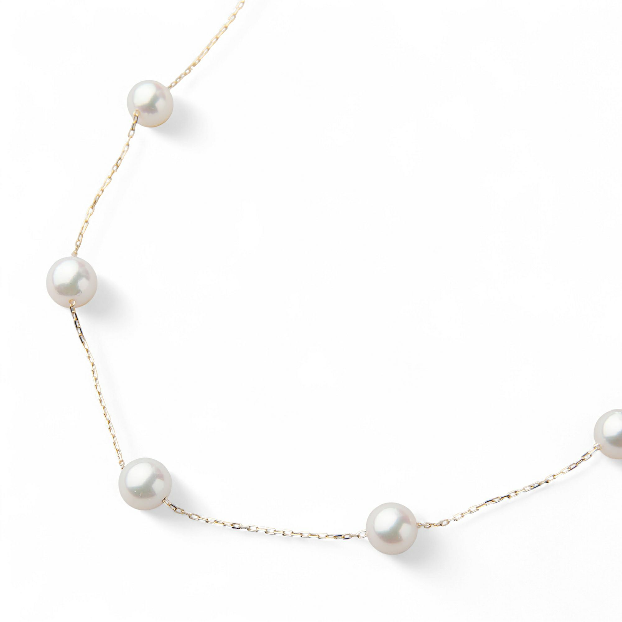 あこや真珠 ステーションペンダント　6.5-7.0mm K18YG