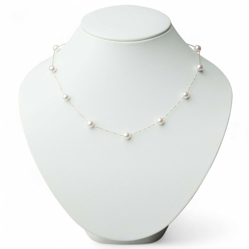 あこや真珠 ステーションペンダント　6.5-7.0mm K18YG