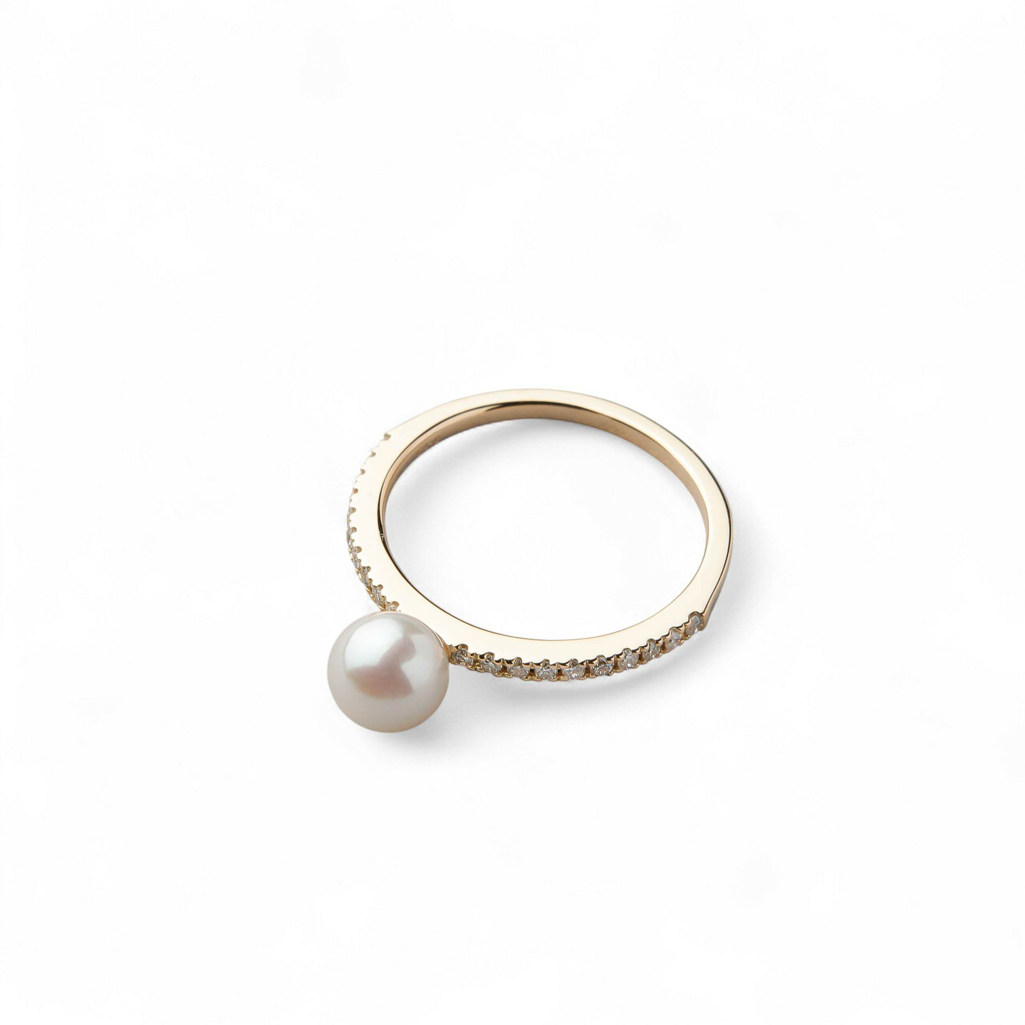 enSTYLE あこや真珠 ピンキーリング　5.0-5.5 mm 18YG