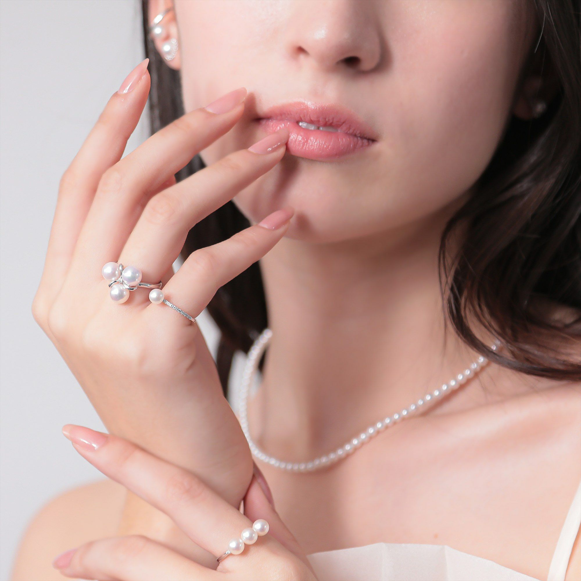 enSTYLE あこや真珠 ピンキーリング　5.0-5.5 mm PT900