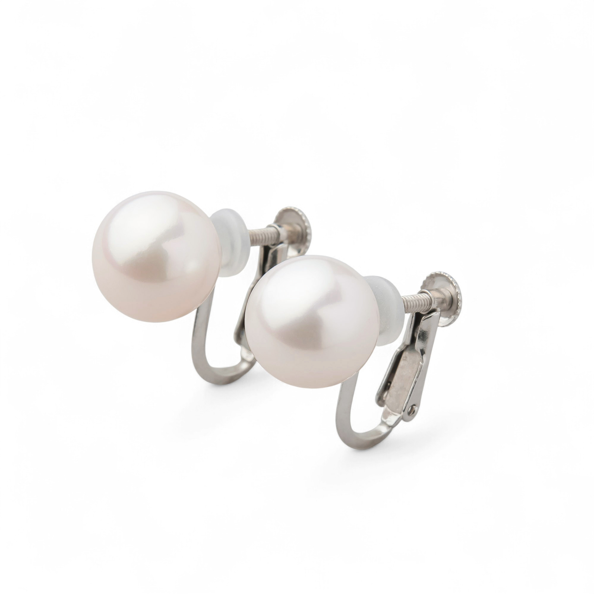 Bubble 淡水真珠 イヤリング9mmUP SV925 ホワイト