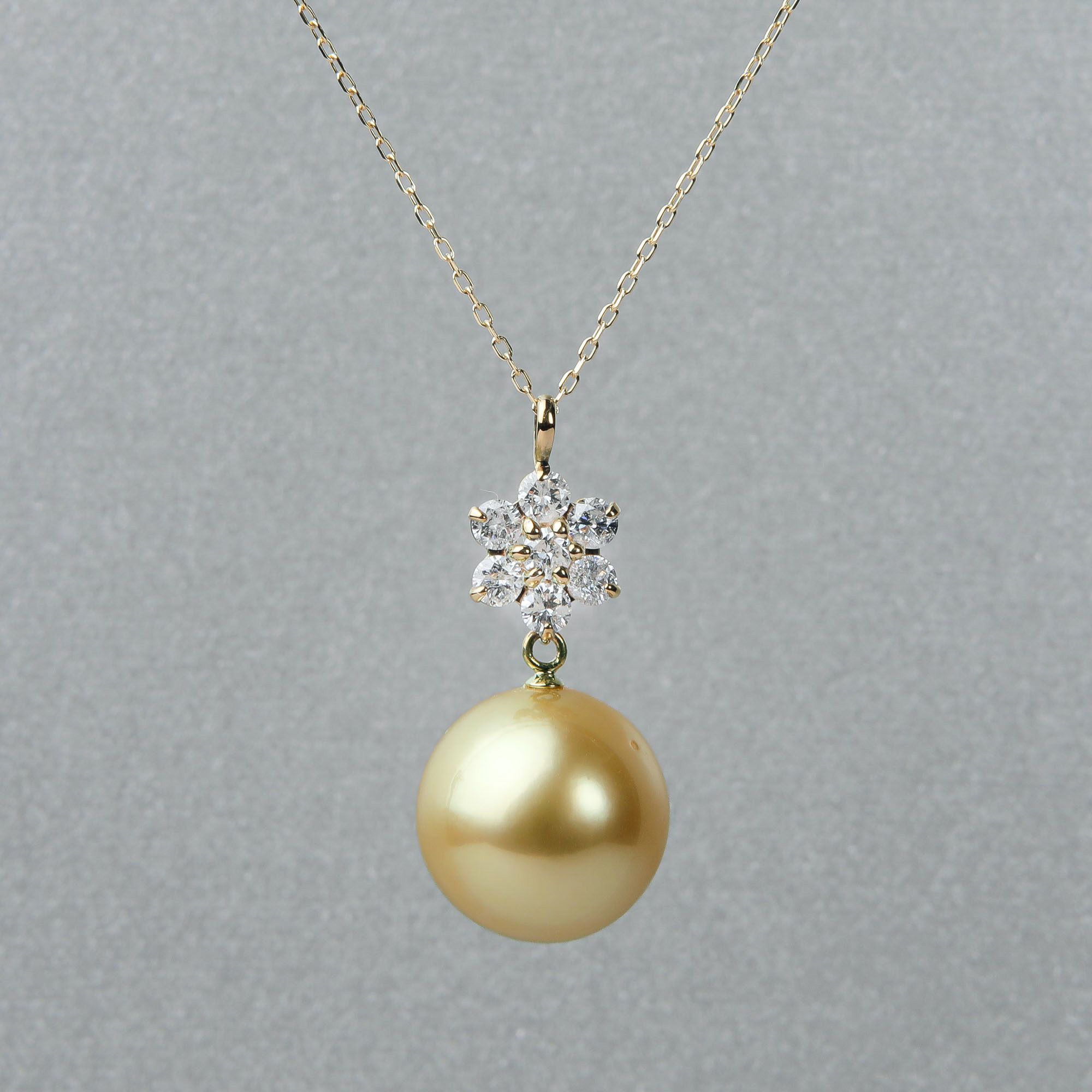 南洋白蝶真珠 ネックレス10.0-12.8mm ゴールデン | 南洋真珠ネックレス 