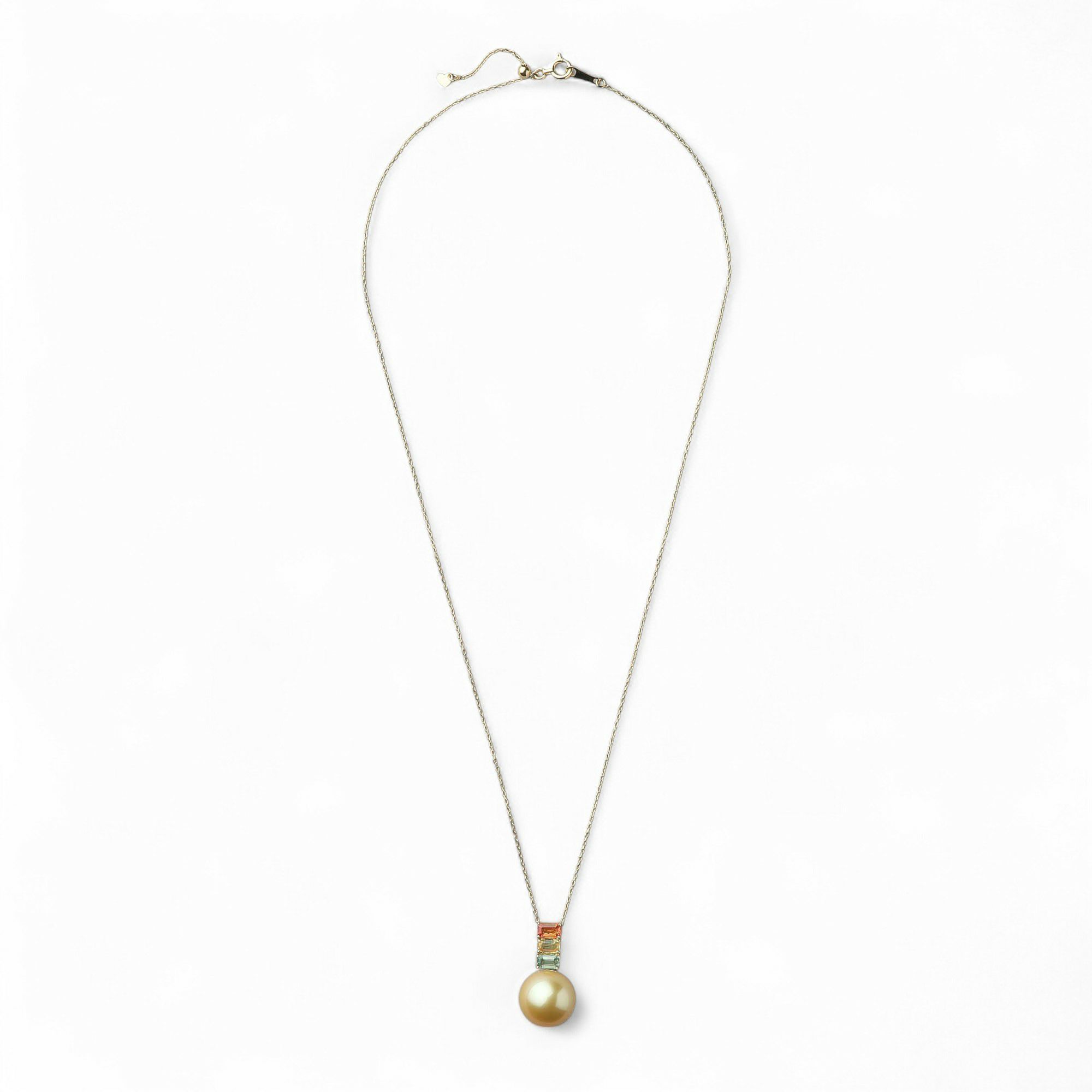 南洋白蝶真珠 サファイア ペンダント　12mm K18YG ゴールド