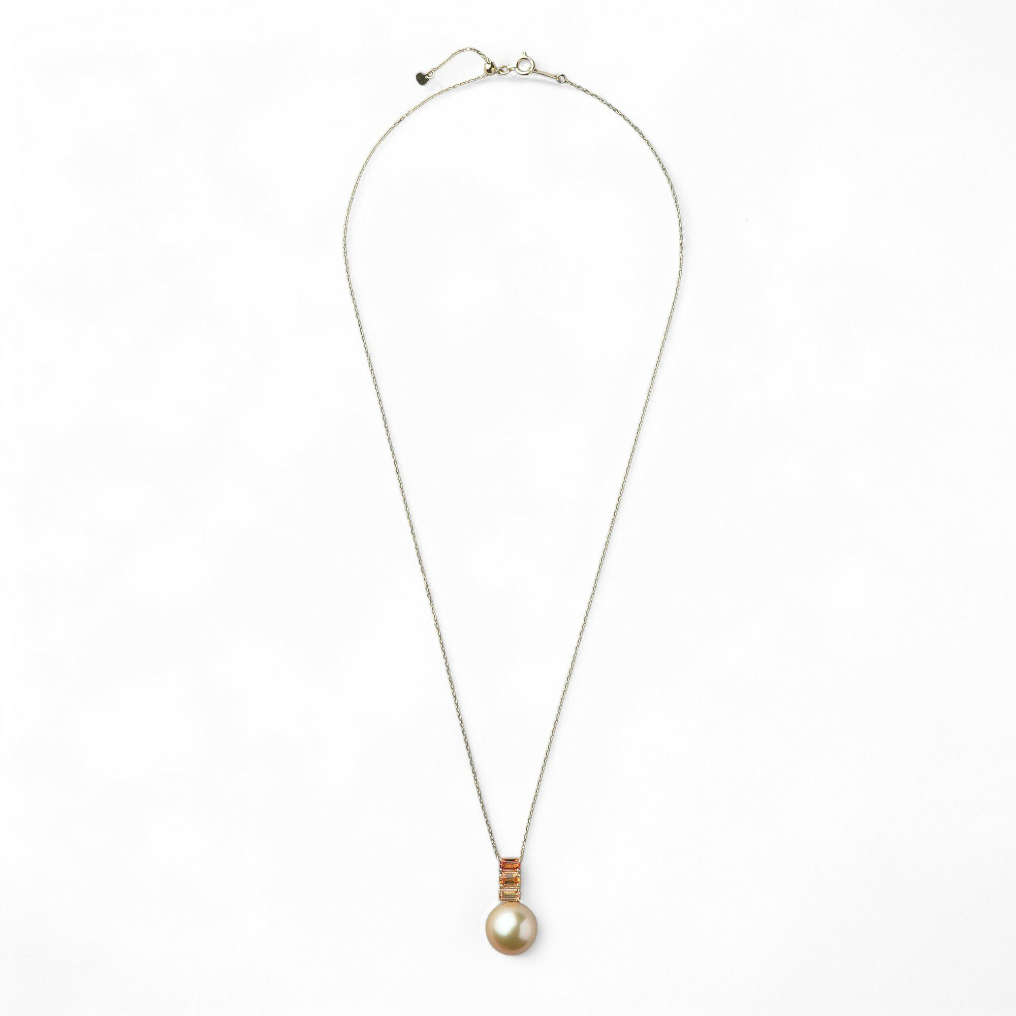 南洋白蝶真珠 サファイア ペンダント　12mm K18YG ゴールド