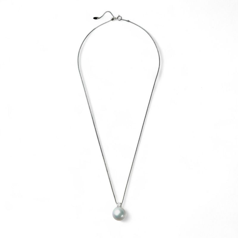 南洋白蝶真珠 ダイヤ ペンダント13.2mm PT900/850 -Aurora Venus-