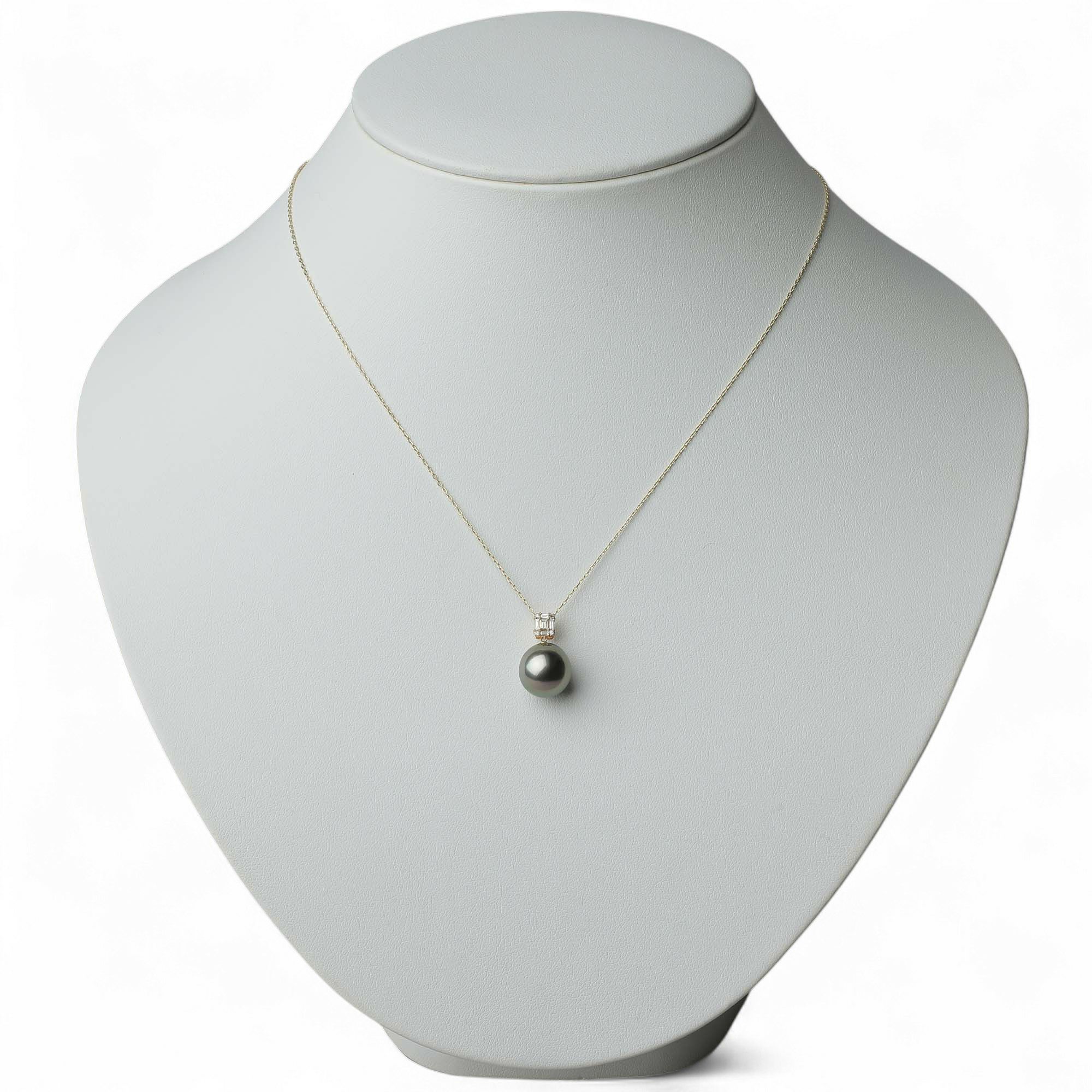 タヒチ黒蝶真珠 ペンダント　10mm K18YG