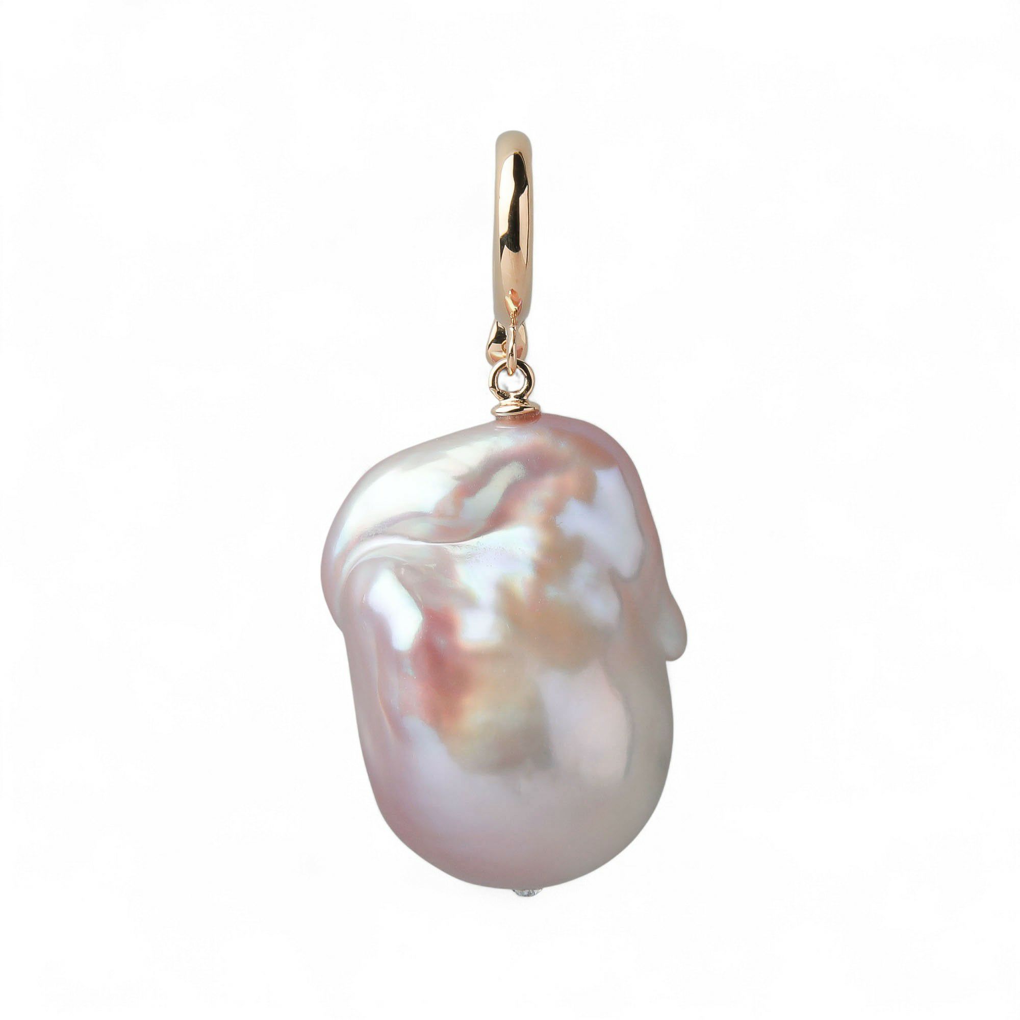 Unique+ 淡水真珠 クリッカー/ペンダントトップ　15mmUP K18YG オイスターバロック