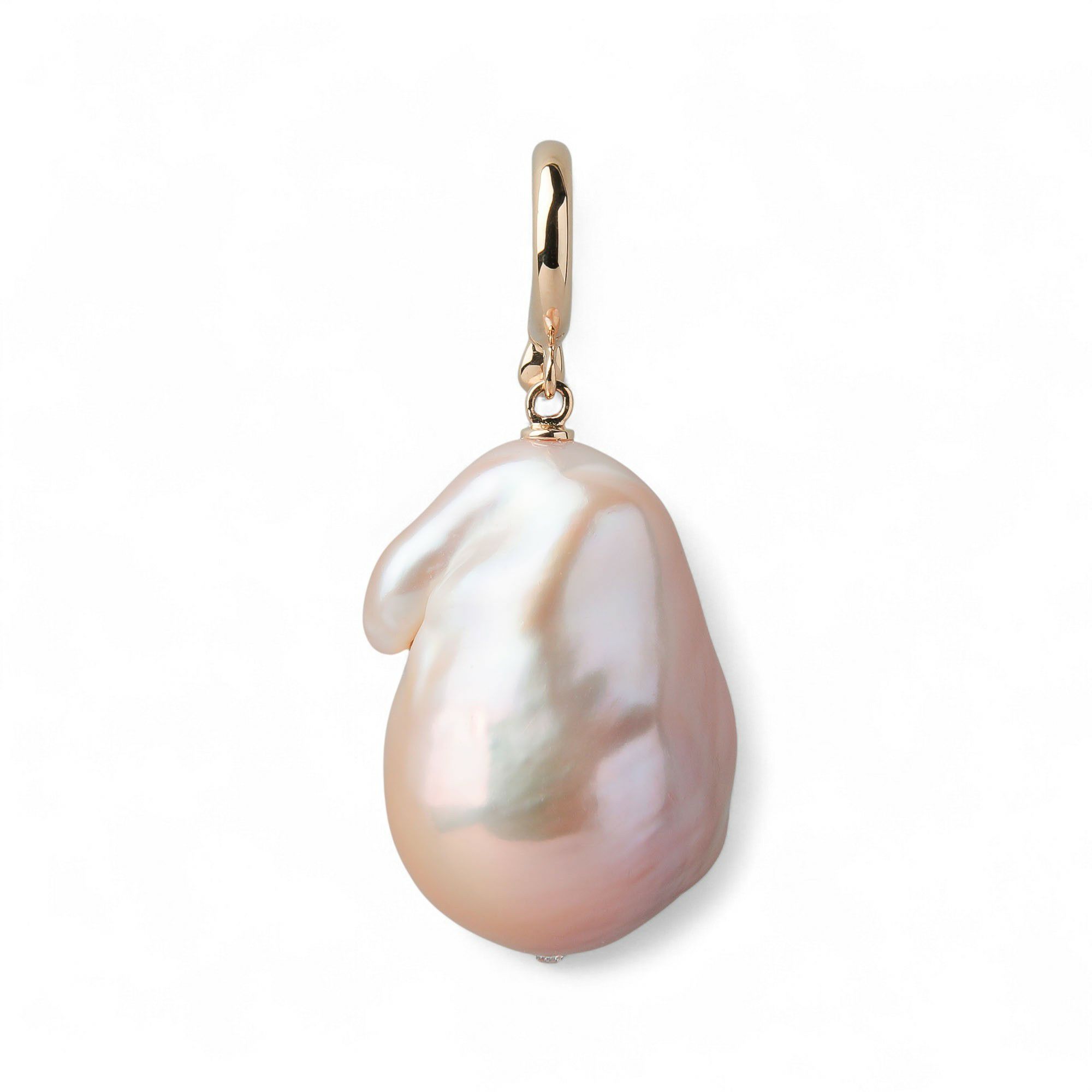 Unique+ 淡水真珠 クリッカー/ペンダントトップ　15mmUP K18YG オイスターバロック